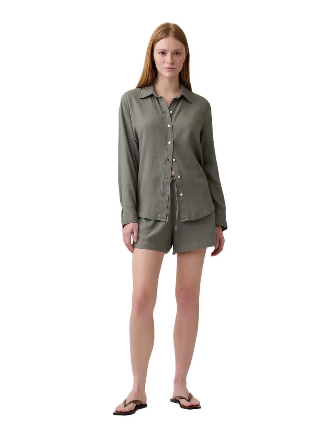 Gap Ladies 4" Linen Easy Pull On Shorts
