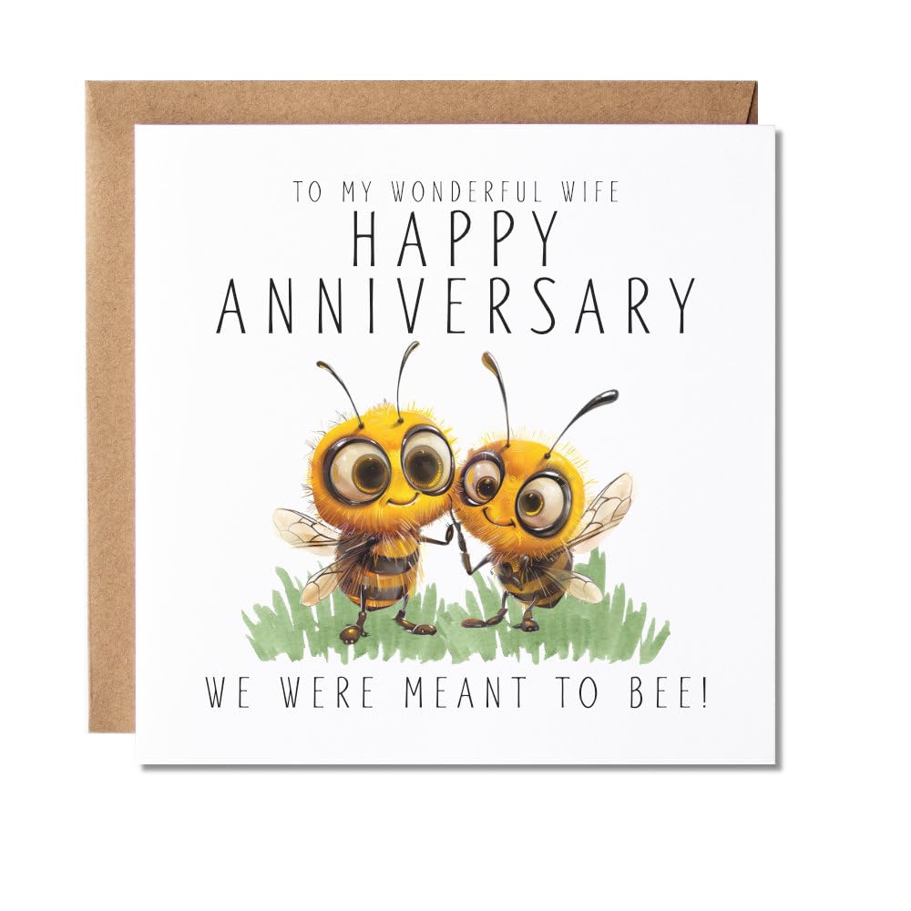 Maise & Rose Wife Anniversary Card We Were Ment To Bee 173 | Wedding Anniversary
