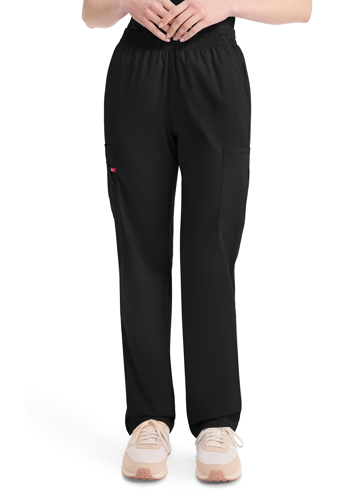 Dickies EDS Signature Scrubs for Women, Elastic Waist Pull-On Cargo Pants for Wo