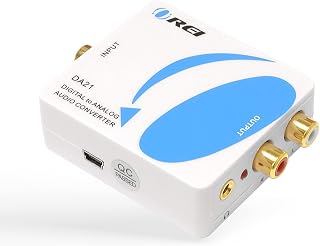 OREI Digital to Analog Audio Converter, Optical/Coaxial, RCA, 3.5mm | SPDIF Audio Converter, Optical to RCA Converter, 24-Bit PCM, 96kHz, Headphone & Amplifier Support, Plug & Play