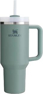 Stanley Quencher H2.0 Flowstate Drinking Bottle with Straw, 1.18 L, Thermal Mug, Cools for 11 Hours, 48 Hours, Ice Cooled, Dishwasher Safe, Thermos Flask, BPA-Free, Stainless Steel Drinking Cup, Shale