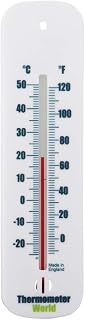 Accurate Room Thermometer Indoor and Outdoor to Measure Room Temperature | Ideal for Use in The Home Office Garden or Greenhouse - Easy to Hang and Read Accurate Wall Thermometer (Blue)