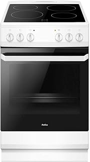 Amica AFC1530WH Freestanding Electric Cooker with Ceramic Hob, Conventional Oven, 50cm wide, White