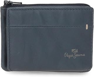 Portefeuilles et Porte-Monnaie en Cuir de Vachette Pepe Jeans Staple, Noir, Marron, Bleu Marine, différentes Tailles