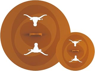 Masterpieces Game Day FanPans Pack - NCAA Texas Longhorns - Team Logo Silicone Any Dish Lid Set, 2 Sizes