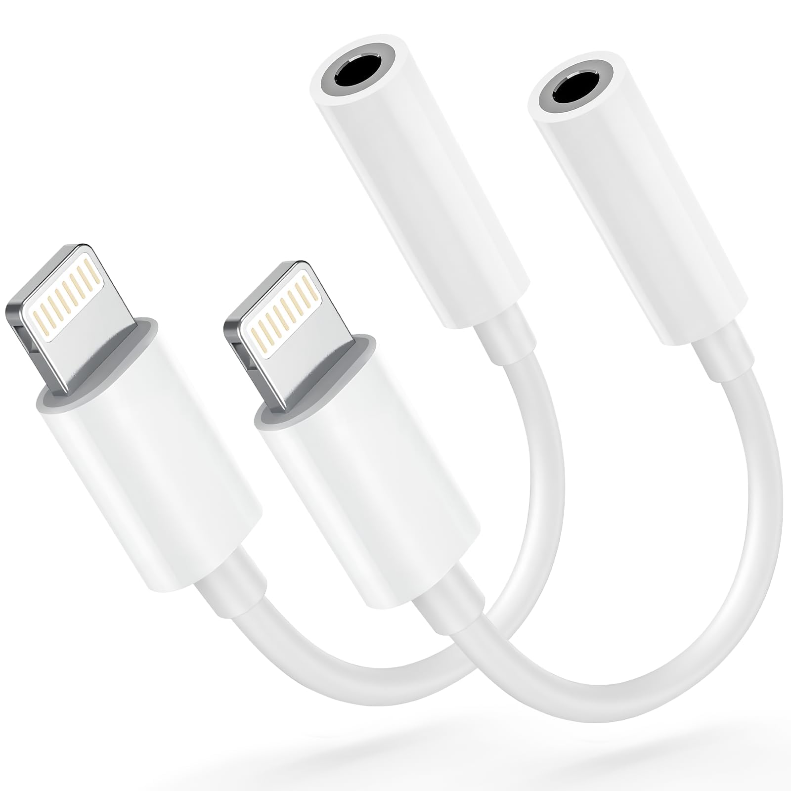 Apple MFi Certified Lightning to 3.5mm Headphone Jack Adapter -Premium Audio Qua