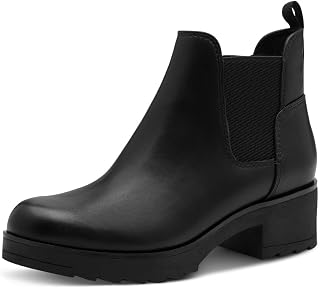 MARCO TOZZI 2-25806-41, Women's Chelsea Style Boots, Black/White, 38 EU