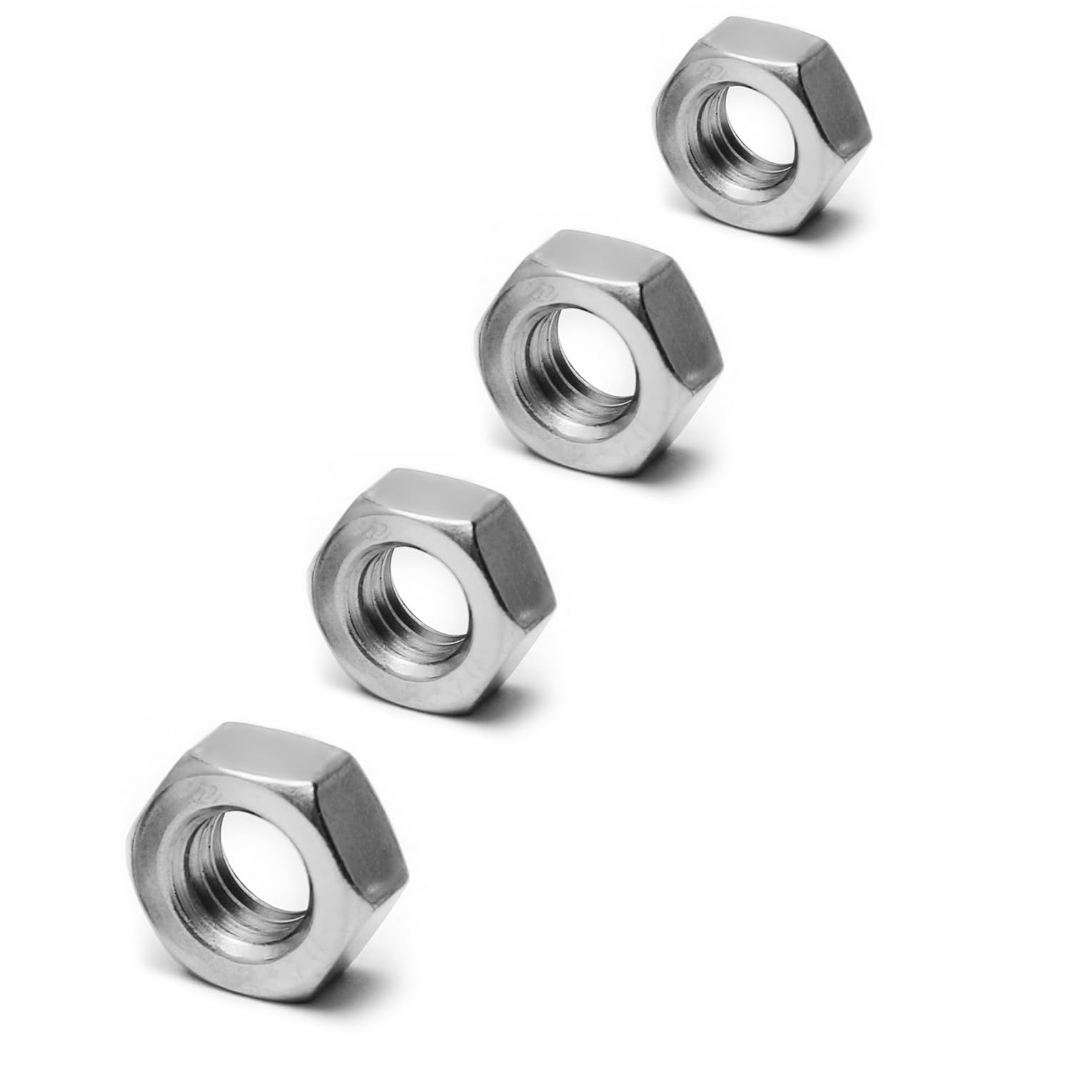 25pcs M8-1.25 Hex Nut Stainless Steel 304 M8-1.25mm Hexagonal Nut | Hex Drive, M