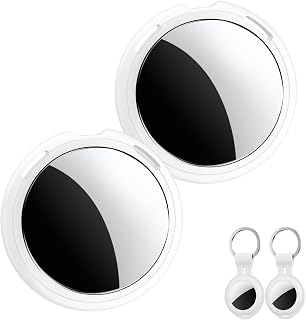 2 Pack Bluetooth Tracker Tags Works with Apple Find My(iOS Only) Key Finder | [Apple MFi Certified] Global Tracking 2 Years Replaceable Battery Waterproof Item Locator for Bags Pets Dogs Luggages Wallet