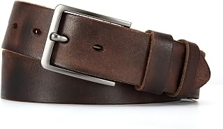 Leather Dress Belt for Men - Classic Fashion Belts 1 3/8" for Work, Business, Casual Jeans