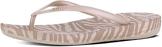 FitFlop Iqushion Snakeprint, Flip Flops Women, Nude Mix Tiger Print, 42 EU