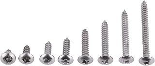 200pcs M3 Stainless Steel Screws 304SS Self Tapping Screws with Pan Flat Truss Head for Home Office Appliance Wood Furniture Repair (Truss Head Self Tapping)