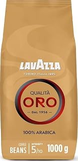 Lavazza, Qualità Oro, Coffee in Natural Bean, 1 kg | Fruit & Flower Notes, 100% Arabica, Intensity 5/10, Medium Roast, for Espresso Machine