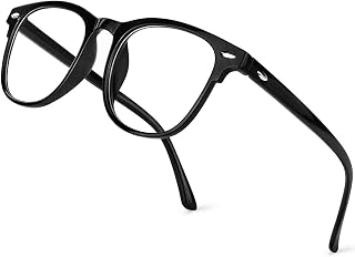 Aomig Blue Light Blocking Glasses - 1Pcs Anti Blue Light Computer Gaming Glasses for Women & Men, Lightweight Reading Glasses with Anti Glare & Eyestrain Protection, Black