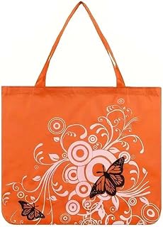 Reusable Foldable Shopping Bags Butterfly Flower Shopping Bags Made of Durable Polyester Oxford Fabric