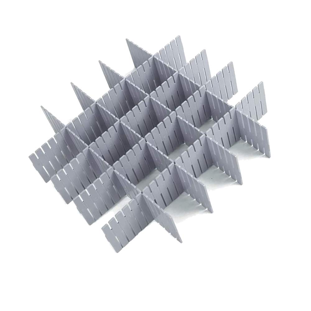 Yangli DIY Drawer Dividers, Plastic Grid Drawer Storage Organizer Adjustable 8 P