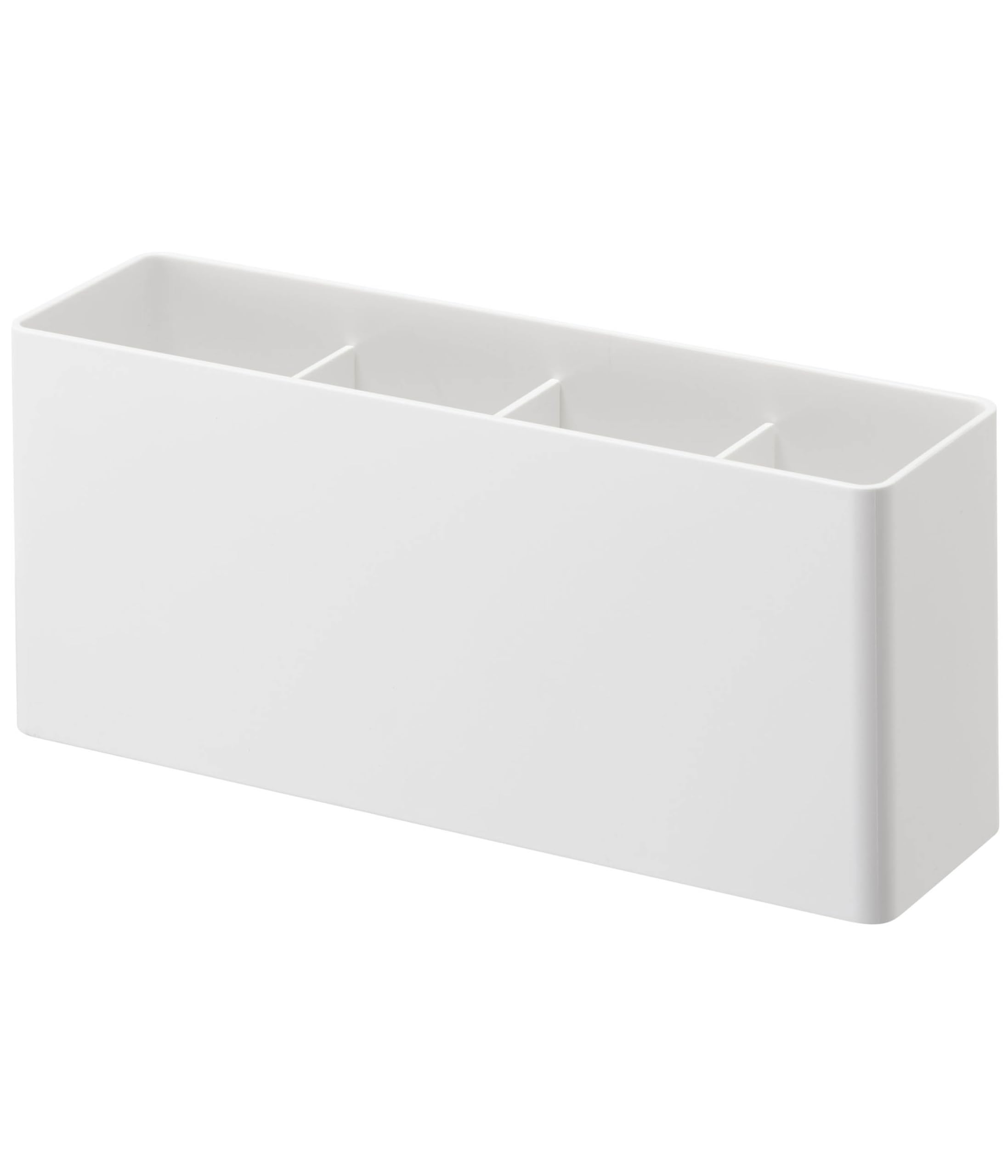 Yamazaki 4844 Magnet Storage Box, Wide, White, Approx. W 9.6 in (24.5 cm) x D 2.