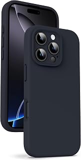 Supdeal Liquid Silicone Case for iPhone 16 Pro Max - [Camera All-Round Protection] [Soft Microfiber Lining Anti-Scratch] 4 Layer Full Covered Shockproof Gel Rubber Phone Case Cover, 6.9", Black