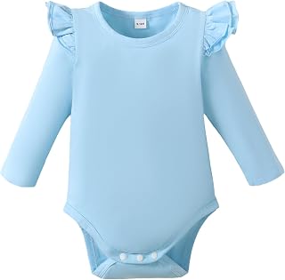 Magic Park 0-24M Infant Girl Ruffle Romper Baby Cotton Bodysuit