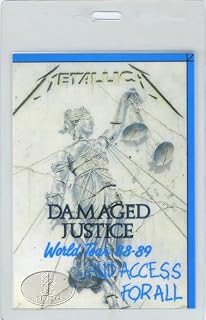 Metallica 1988-89 Laminated Backstage Pass All Access
