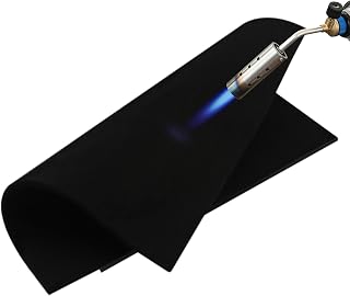 Welding Blanket Fireproof – Matace Carbon Felt Soldering Mat &amp; Pad, 5mm Flame Retardant Fabric, Heat Shield for Brazing, Stove Wick, Automotive Repair, HVAC Plumbing - 12x14 Inch, 2 Pack, Black