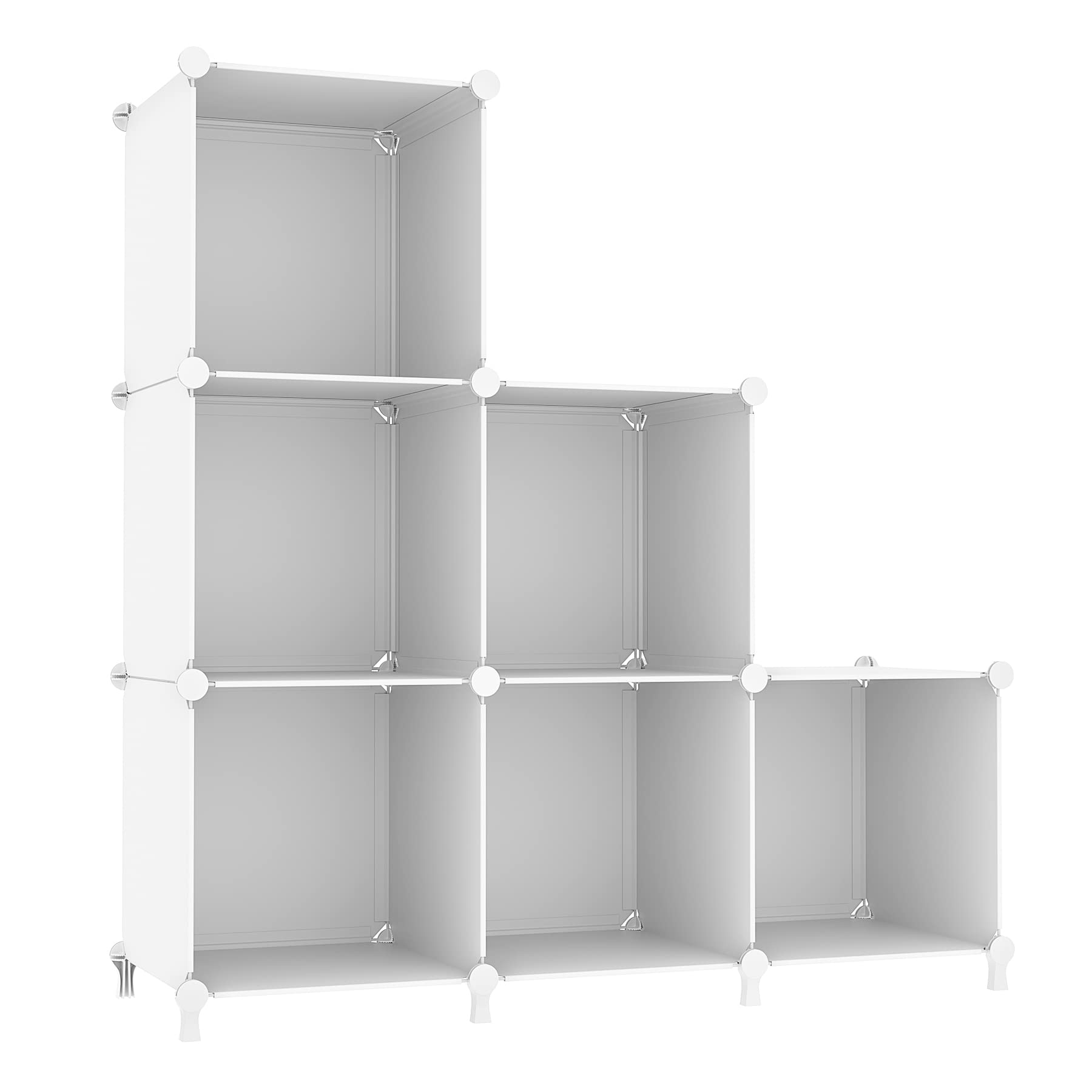 AWTATOS Closet Organizers and Storage, 6 Cube Storage Organizer, White | Portabl