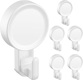 6 Pack Saugnapf Haken Starker, Saugnapf mit Haken Ohne Bohren