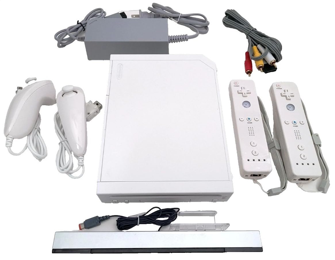 Wii Nintendo Console Bundle – White RVL-001 System Compatible with GameCube Game