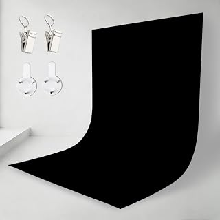 1.5 x 2.5 m Foldable Photo Background for Studio Photo Video TV Black