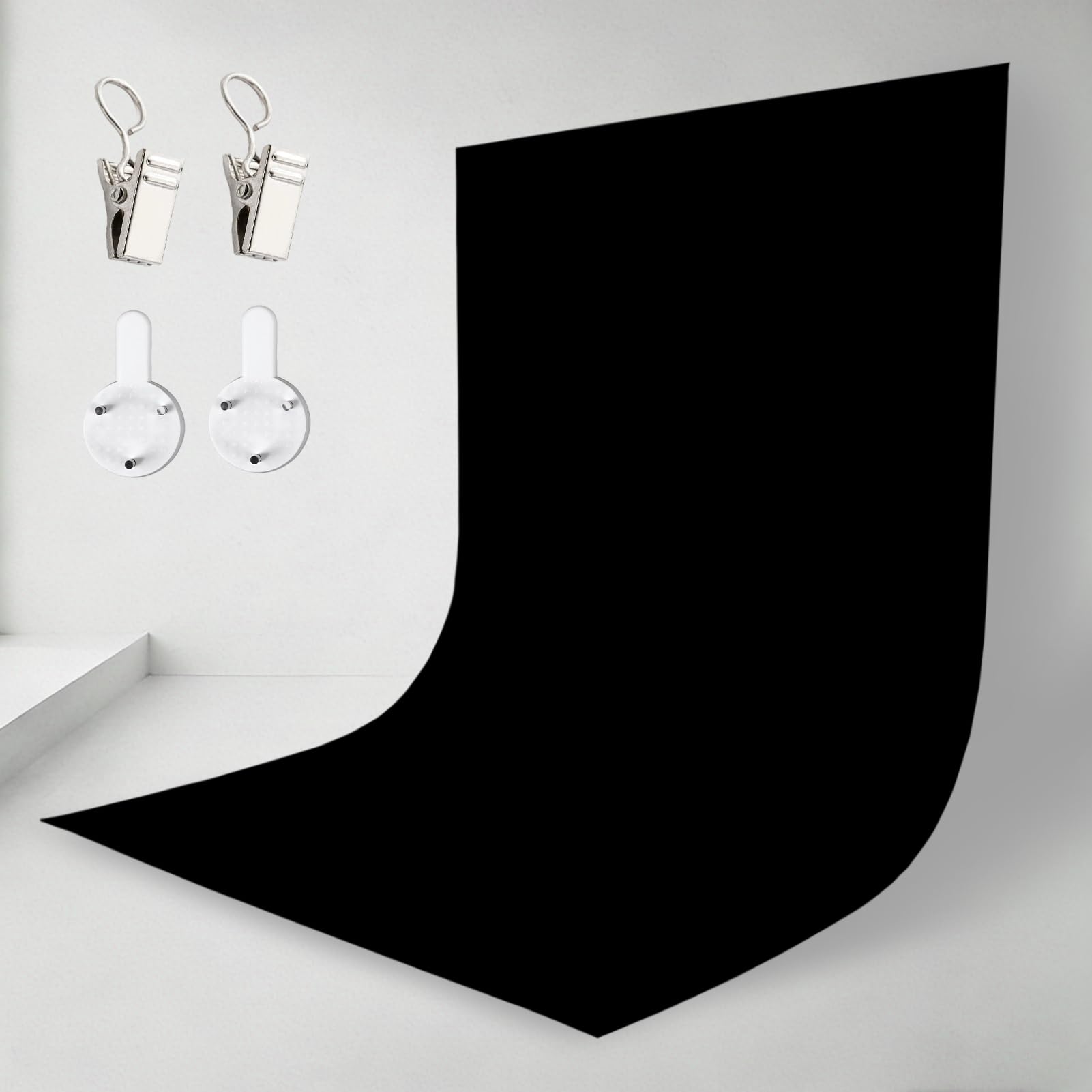 1.5 x 2.5 m Foldable Photo Background for Studio Photo Video TV Black