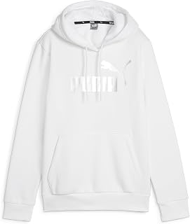 PUMA Essentials Metallic Logo Hoody Women's White