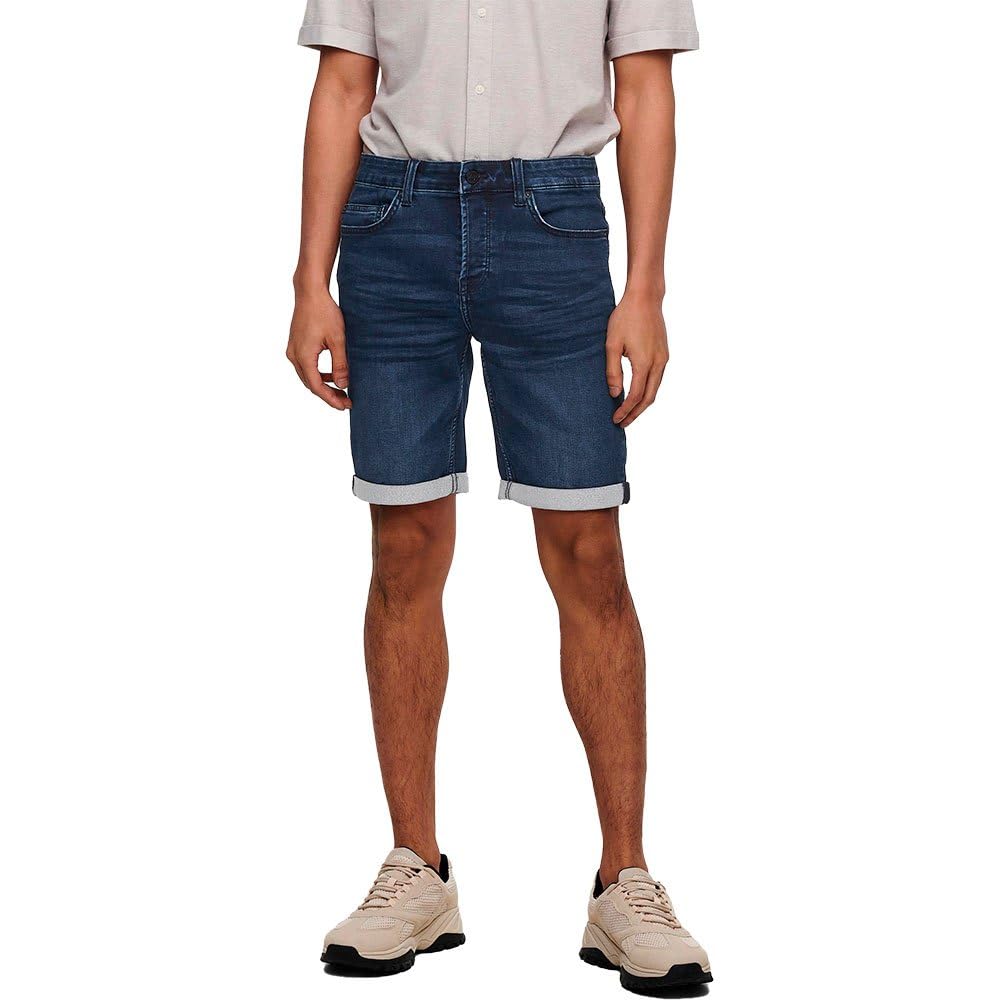 Only & Sons Men's Denim Shorts Capri O&S 3/4 Pants Bermuda Summer Short Casual T
