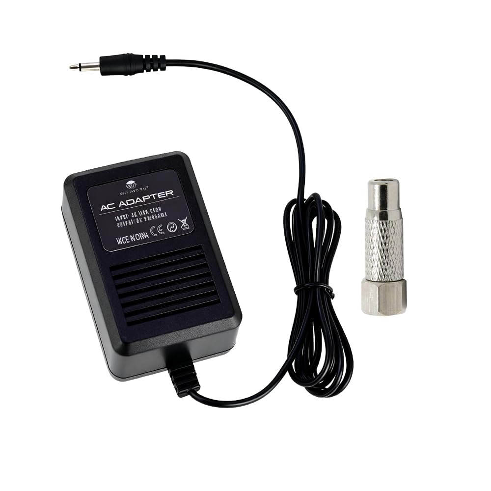 WICAREYO AC Power Supply Adapter with F Plug Female Adapter F Type Male Plug Coa