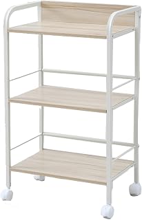 YAMAZEN Rack with Casters, 3 Tiers, Compatible with Storage Boxes for Color Boxes, Robot Vacuum Cleaner Can Pass Through, Shelf, Width 16.6 x Depth 10.8 x Height 29.3 inches (42 x 27.5 x 74.5 cm