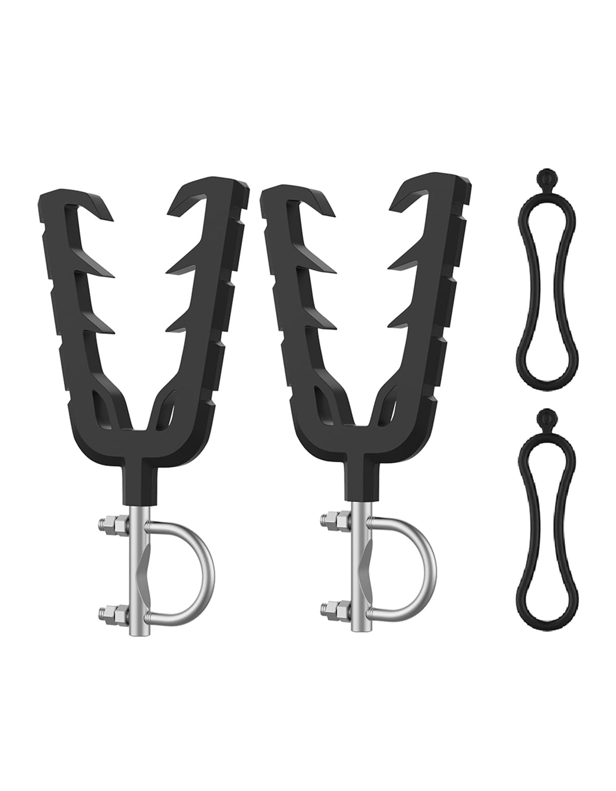 KEMIMOTO ATV Tool Holder, Hunting Bow Rack Mount with Rubber Straps | Fits 0.8-1