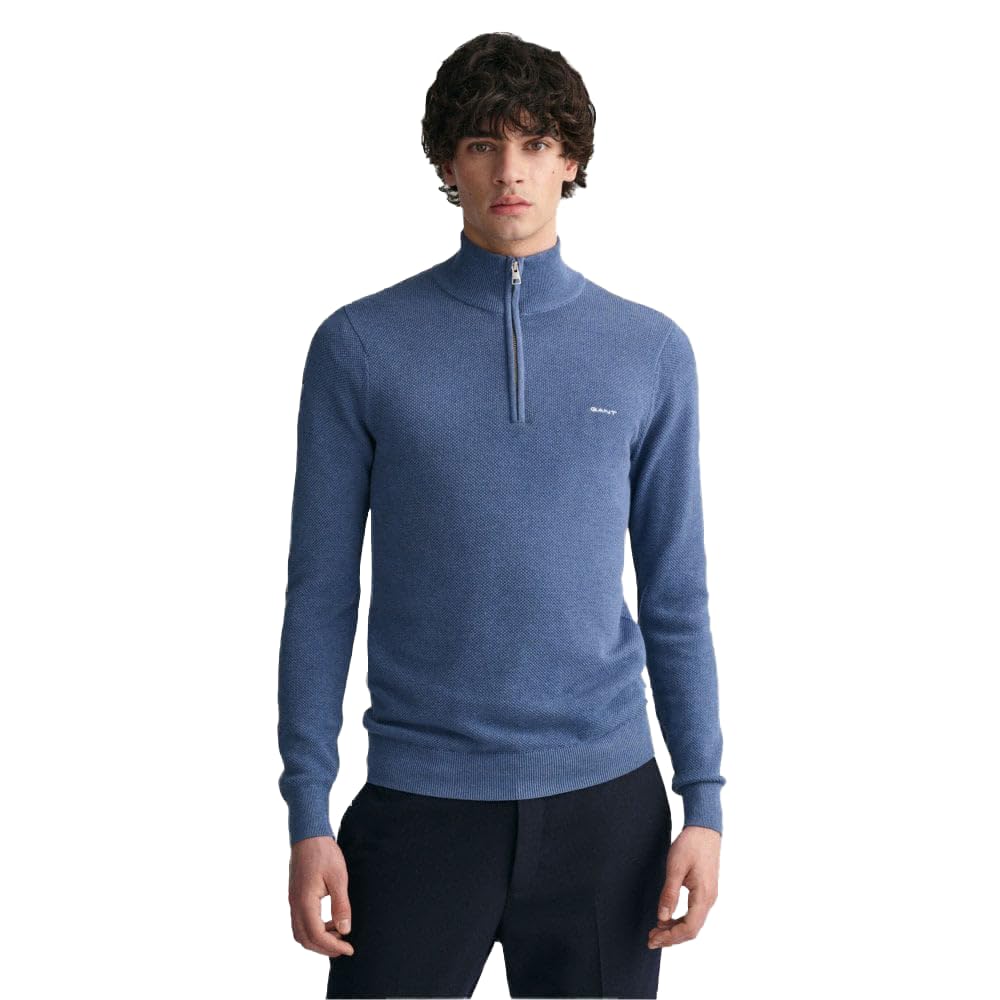GANT Cotton Pique with Half Zip Sweater for Men