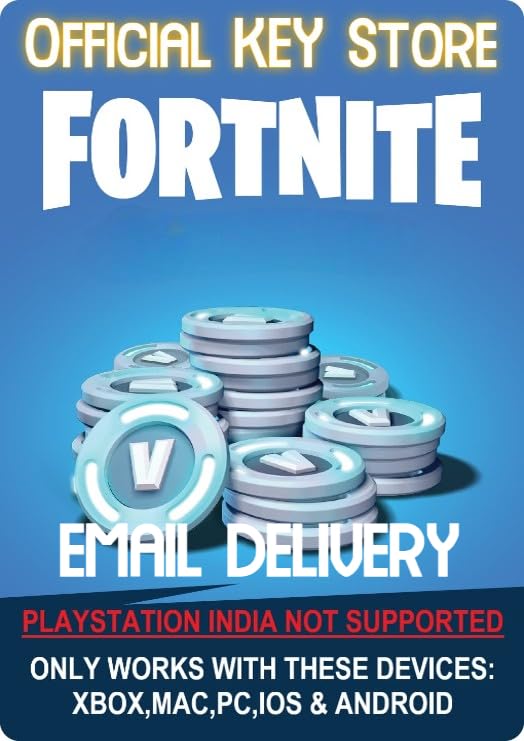 Fortnite 1000 V-Bucks Gift Card Code Only (NO CD/DVD)