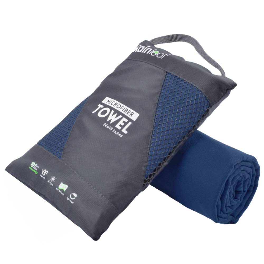 Rainleaf Microfiber Towel Quick Dry Camping & Travel & Gym Towel. Compact | Supe