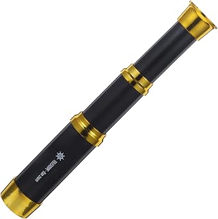 Alipis Plastic Pirate Telescope Toy, Retro Pirate Telescope Pocket Monocular Zoomable Portable Handheld Captain Spyglass