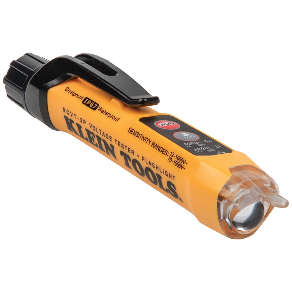 Klein Tools NCVT3P Dual Range NCVT Pen, 12-1000V AC with Flashlight | Non-Contac
