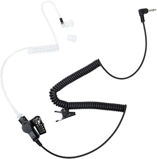 HEOPBIRD Police Earpiece 3.5 mm 1 pin Listen Only Covert Acoustic Tube Earpiece Surveillance Headset for 2 Way Radios Speaker Mics