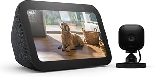 Amazon Echo Show 5 (newest model) with Blink Mini, Designed for Alexa+, Charcoal