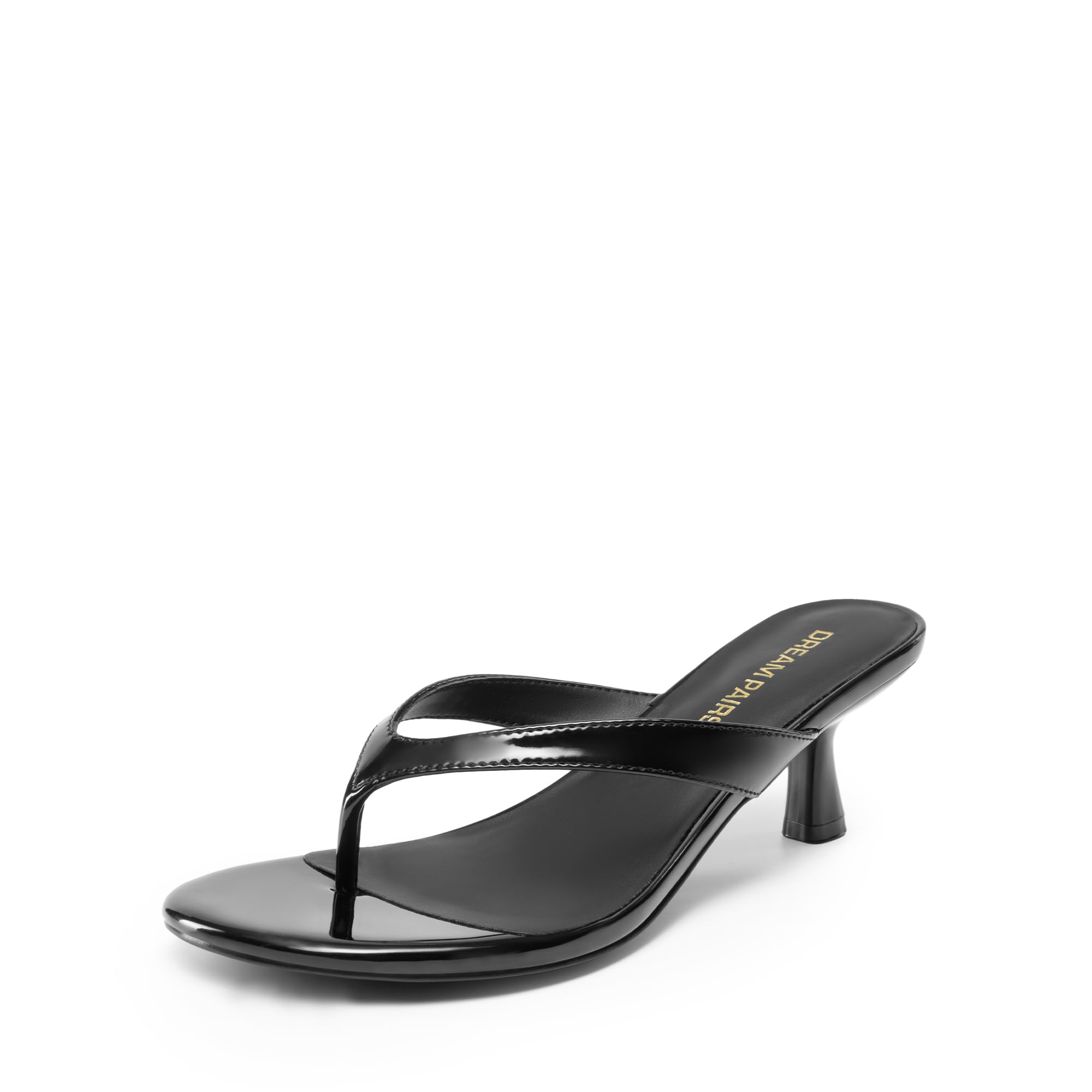 DREAM PAIRS Tongs à talon bas avec lanière, chaussures d'été élégantes à enfiler