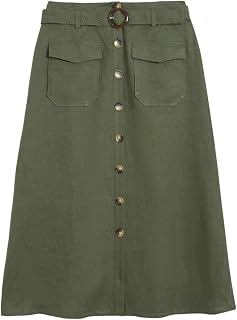 CAROLL Midi Linen Skirt