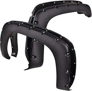 G-PLUS Fender Flares Fit 99-06 Chevy Silverado GMC Sierra 1500 2500 3500&amp;HD | Include 2007 Classic models, Only Fit Fleetside 78.0" / 96.0" bed Textured Pocket Rivet Wheel Flares