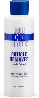 Blue Cross Cuticle Remover & Softener with Lanolin for Nails, 6 oz | Hydrating Treatment for Dry Cuticles & Hangnails, Milk Beauty, 100 Acetone Manicurist Nail Acetone, Soaking Nail Protein Bond