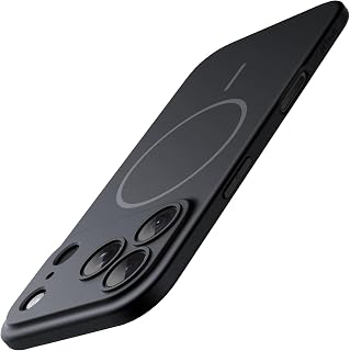 JETech Magnetic Slim Case for iPhone 18 Pro, Black | Ultra-Thin Lightweight Design, Compatible with MagSafe, Anti-Slip Grip, Camera Lens Protection, Matte Finish