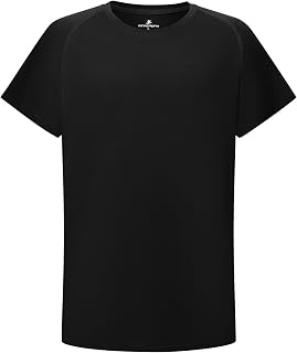 DEVOROPA Youth Boys Rash Guard Swim Shirt Short Sleeve UPF 50+ Sun Shirts Lightweight Quick Dry Kids Surf Swimsuit