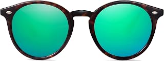SOJOS Retro Round Polarized Sunglasses for Women Men Classic Vintage Sunnies SJ2069