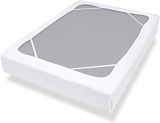 Box Spring Cover Queen Size with Smooth and Elastic Woven Material | Only Covers Sides,Alternates for Bed Skirt,Wrinkle & Fading Resistant,Washable,Dustproof,White